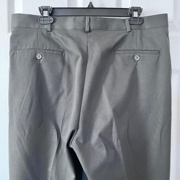 Slates Basics Men's Dress Pants Size 36/32, Dark Olive - Picture 5 of 6